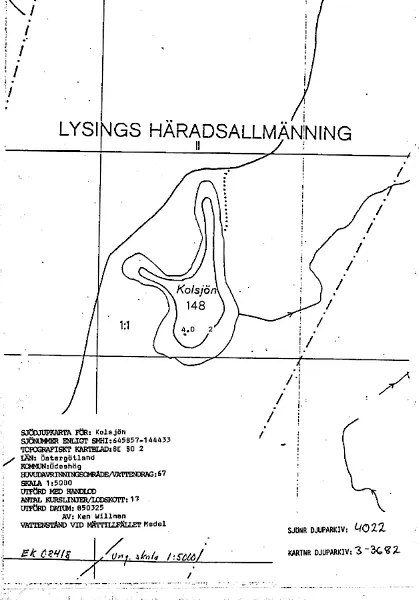 Djupkarta för Kolsjön