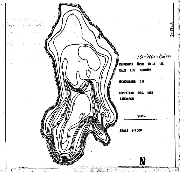 Tiefenkarte für Lilla Le i Dals-Ed — Lilla Le — blad 3-1729