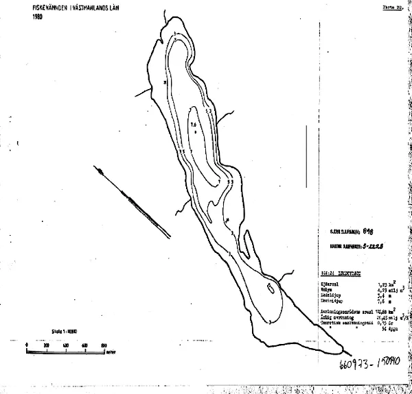 Depth map for Lundbysjön