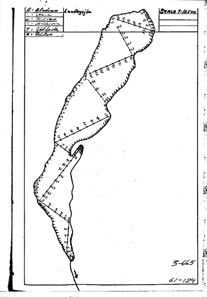 Depth map for Lundbysjön i Köping — Lundbysjön — blad 3-0665