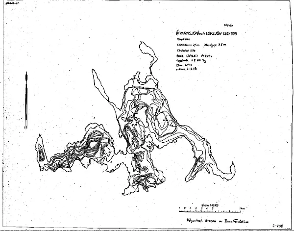 Depth map for Lövsjön
