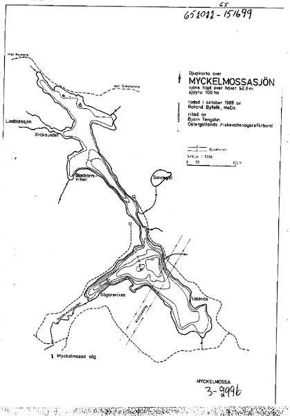 Djupkarta för Myckelmossasjön