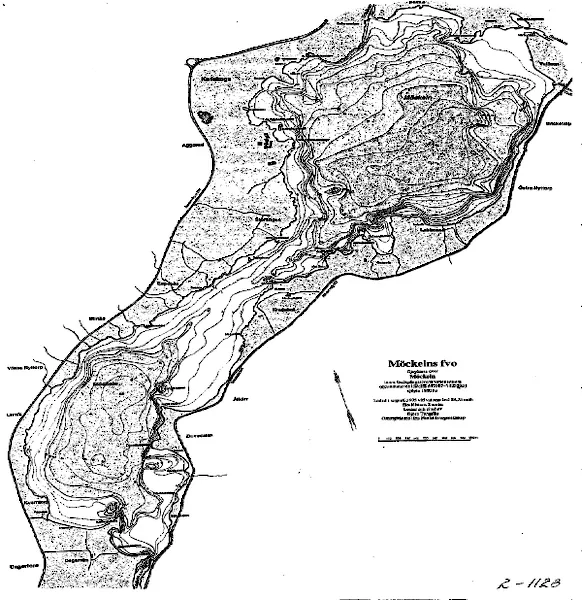 Djupkarta för Möckeln — Möckeln — blad 2-1128