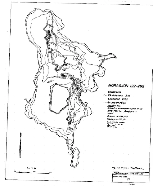 Depth map for Norasjön