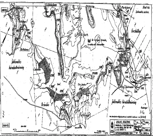 Depth map for Purkijaure — Purkijaure — blad 1-0001