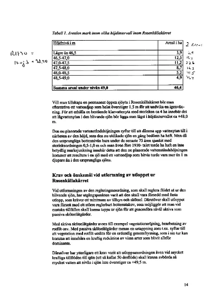 Djupkarta för Rosenkällasjön