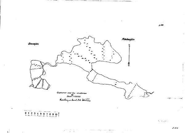 Djupkarta för Rådasjön — Rådasjön — blad 2-0202