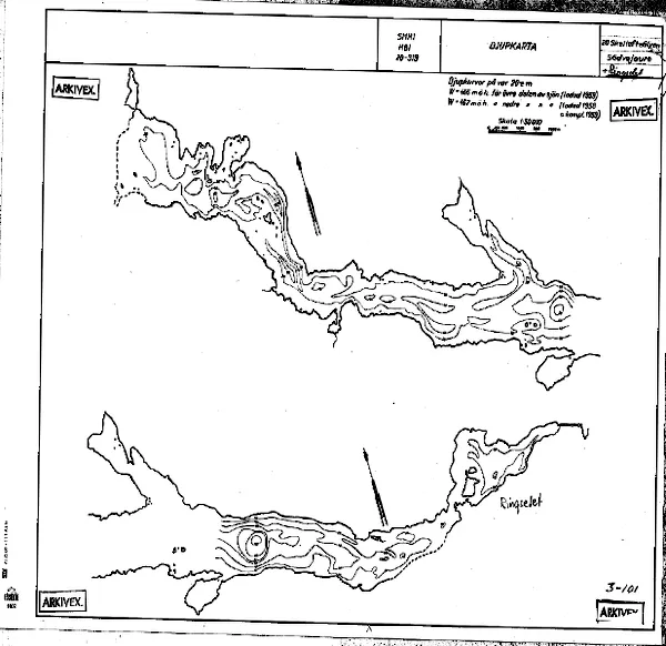 Depth map for Sädvajaure — Sädvajaure — blad 3-0101