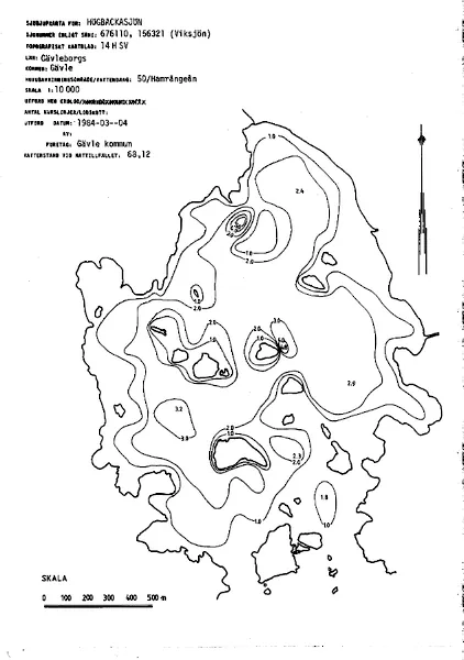 Depth map for Viksjön