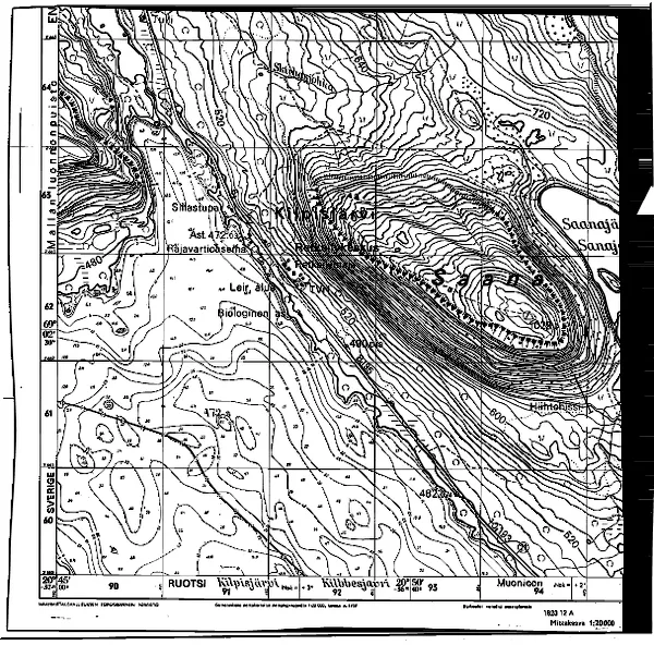Depth map for Ylinen Kilpisjärvi
