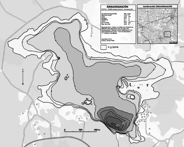 Djupkarta för Ärnanäsasjön