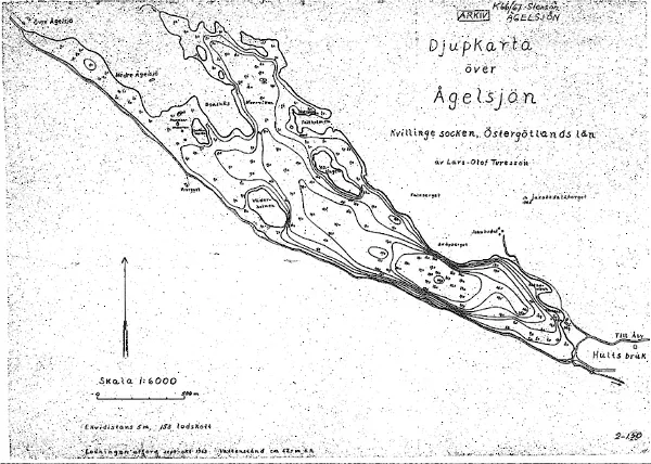 Djupkarta för Ågelsjön