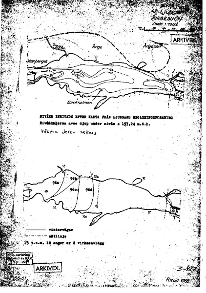 Depth map for Ångesjön — Ångesjön — blad 3-0427
